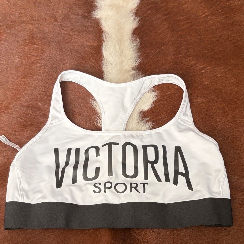 Victoria's Secret White and Black Sports Bra